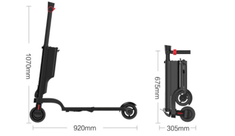 Scooter elettrico HX X6 con zaino