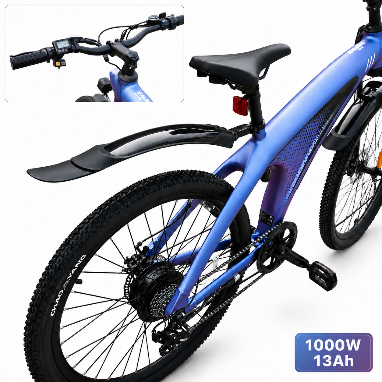 Bicicletta elettrica HX Q5 Shark con batteria integrata da 48V 20Ah.