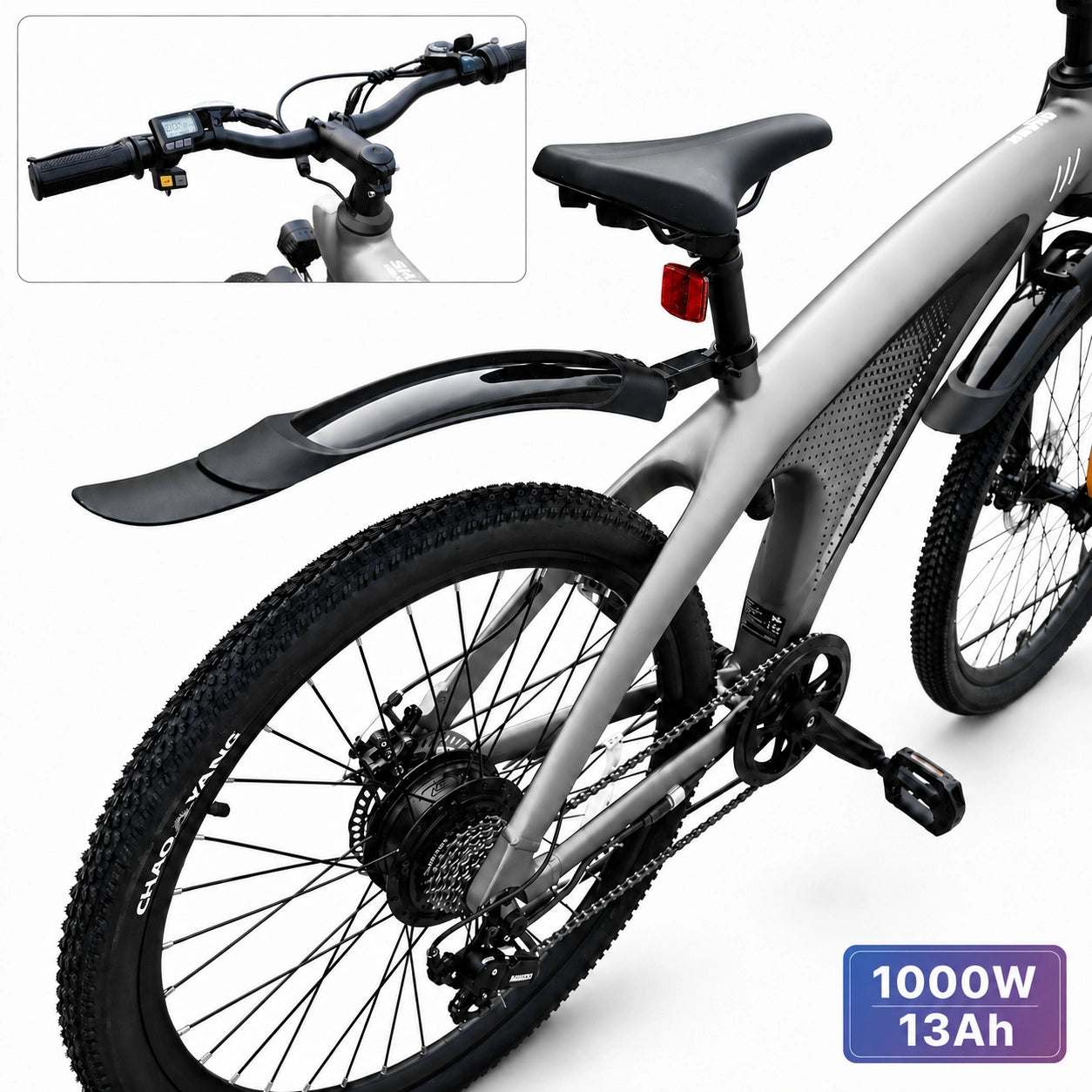 Bicicletta elettrica HX Q5 Shark con batteria integrata da 48V 20Ah.