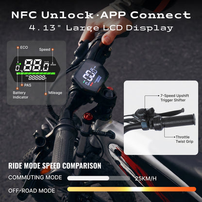 HX Q6 Moped-Style Fat Tire Electric Bike