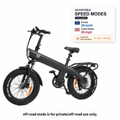 HX Q3 Bicicletta elettrica da 2000W con pneumatici larghi per tutti i terreni, con parafango e portapacchi posteriori gratuiti.