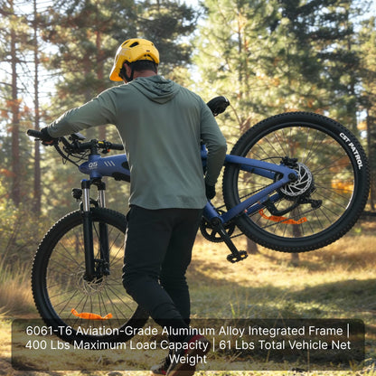 Bicicletta elettrica HX Q5 Shark con batteria integrata da 48V 20Ah.